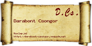 Darabont Csongor névjegykártya